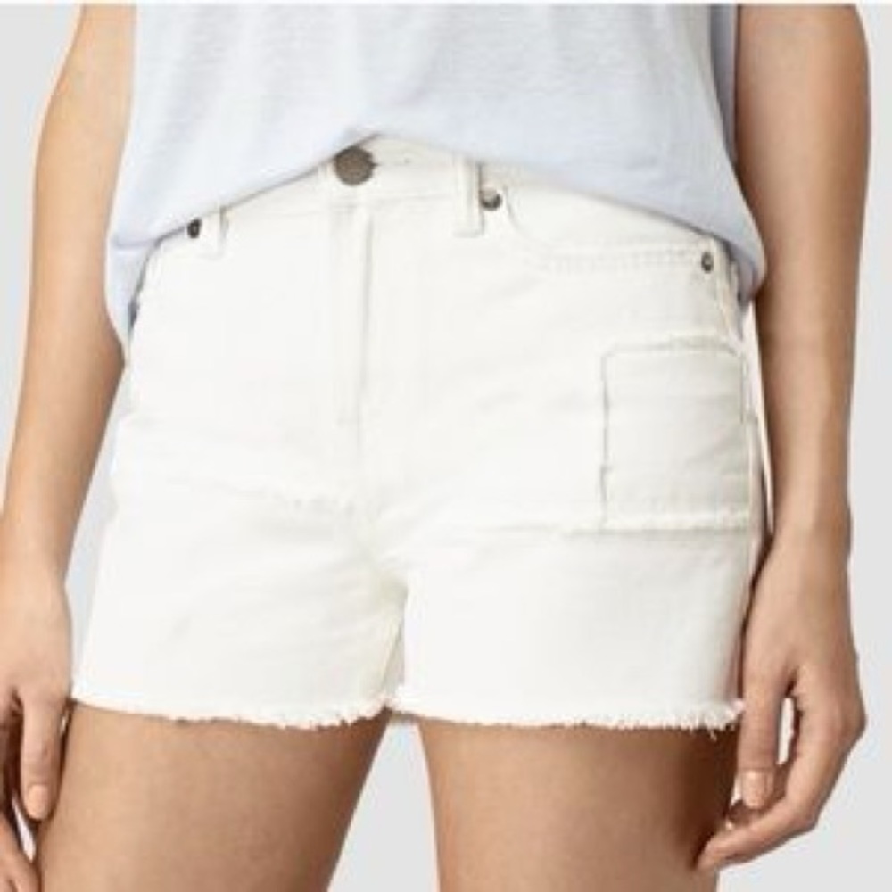 ALLSAINTS Ann Patch Shorts in White size 27 Denim